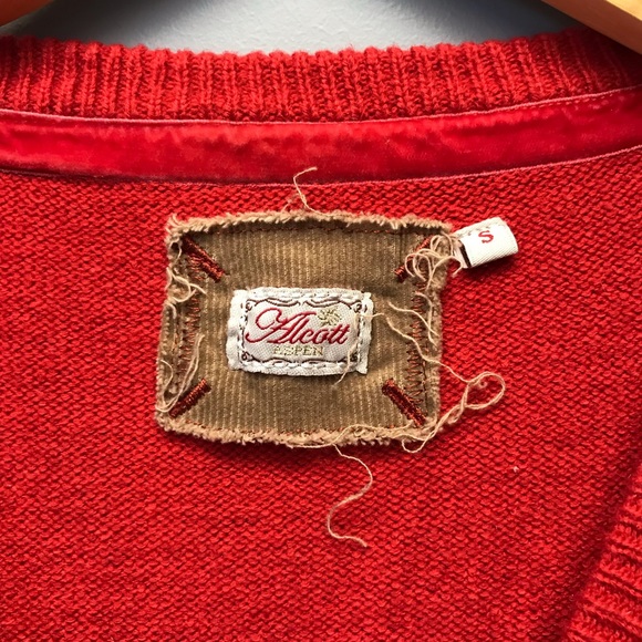 Alcott Women’s Red Cardigan Varsity Sweater Size Small [R] - Picture 4 of 7
